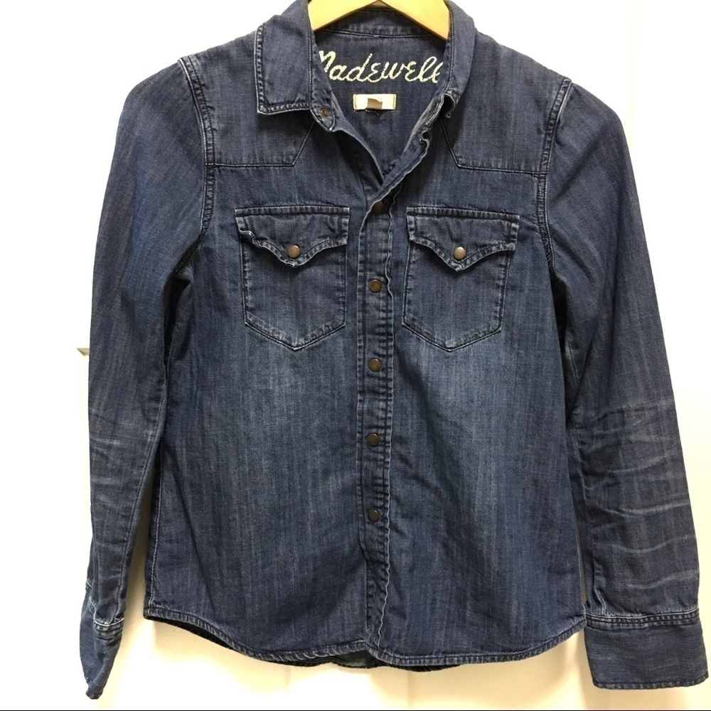 Madewell denim jean long sleeve top size XS - Picture 3 of 6